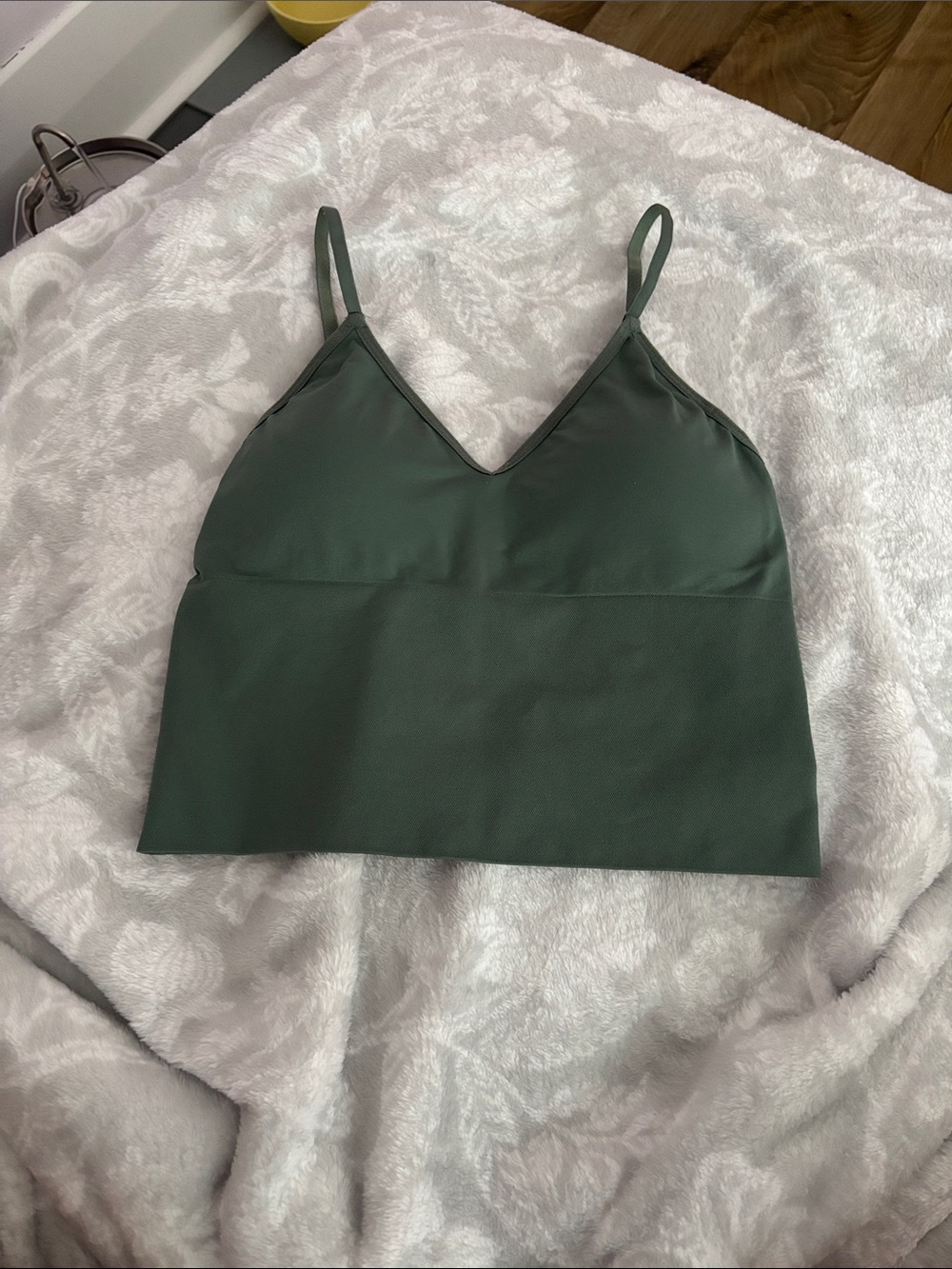 Green V-Neck Women's Cami Tank Top